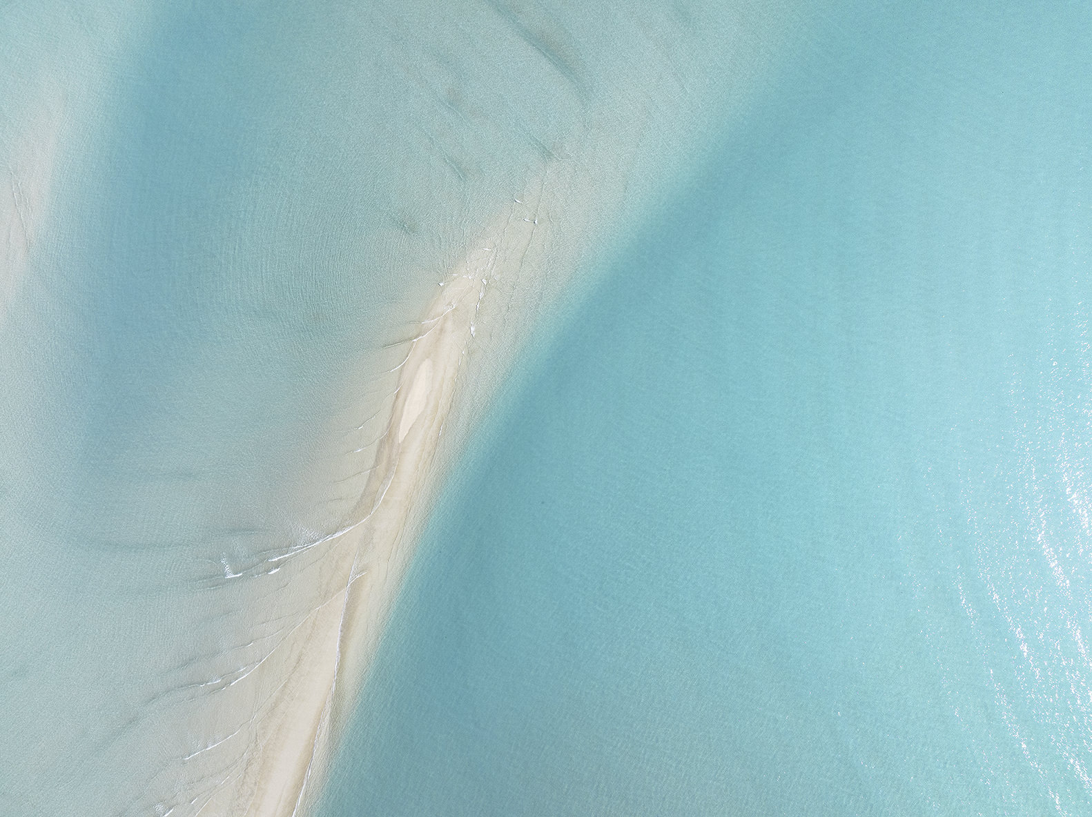Aerial photography of blue sea surface