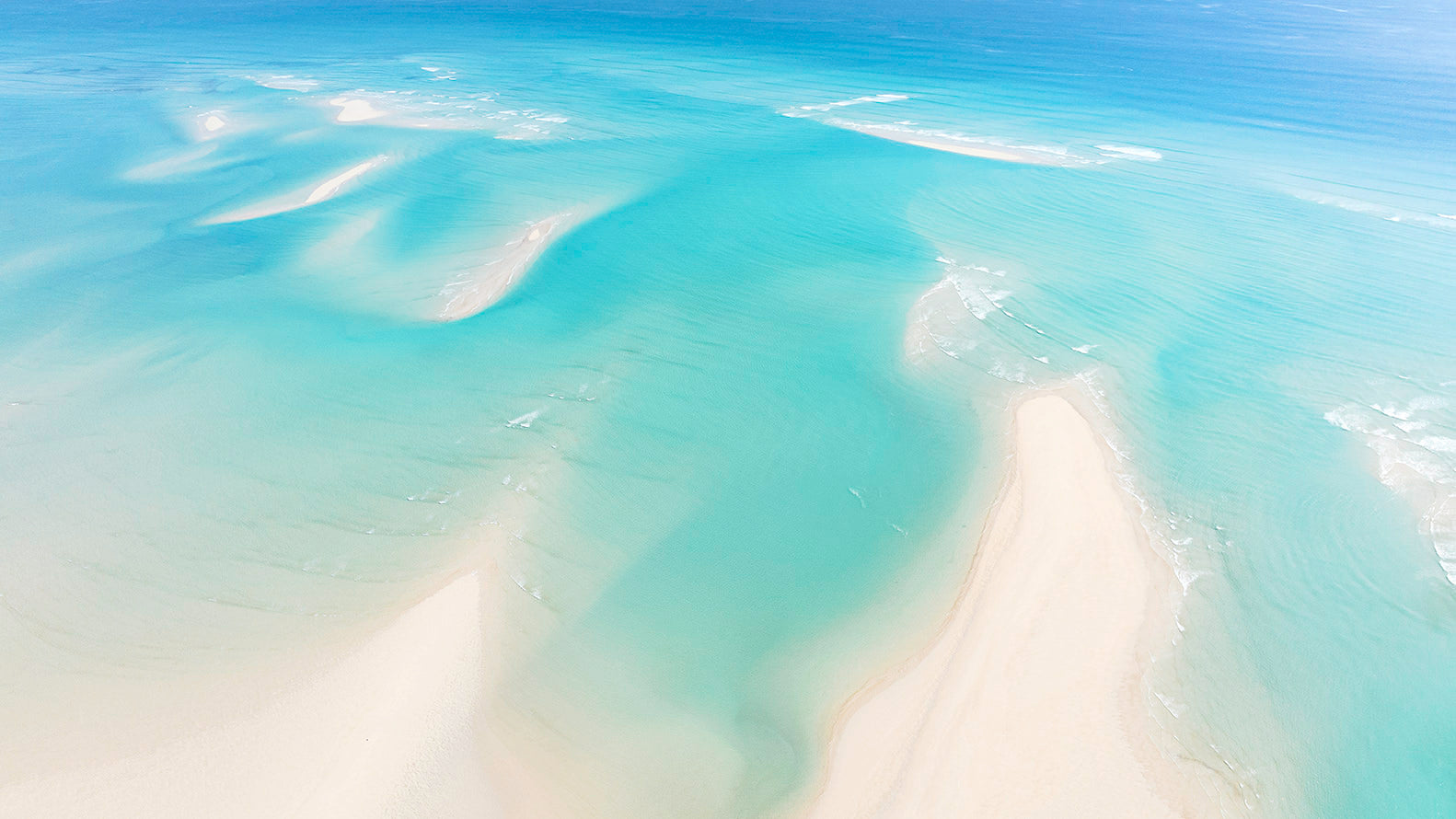 Blue sea and white beach