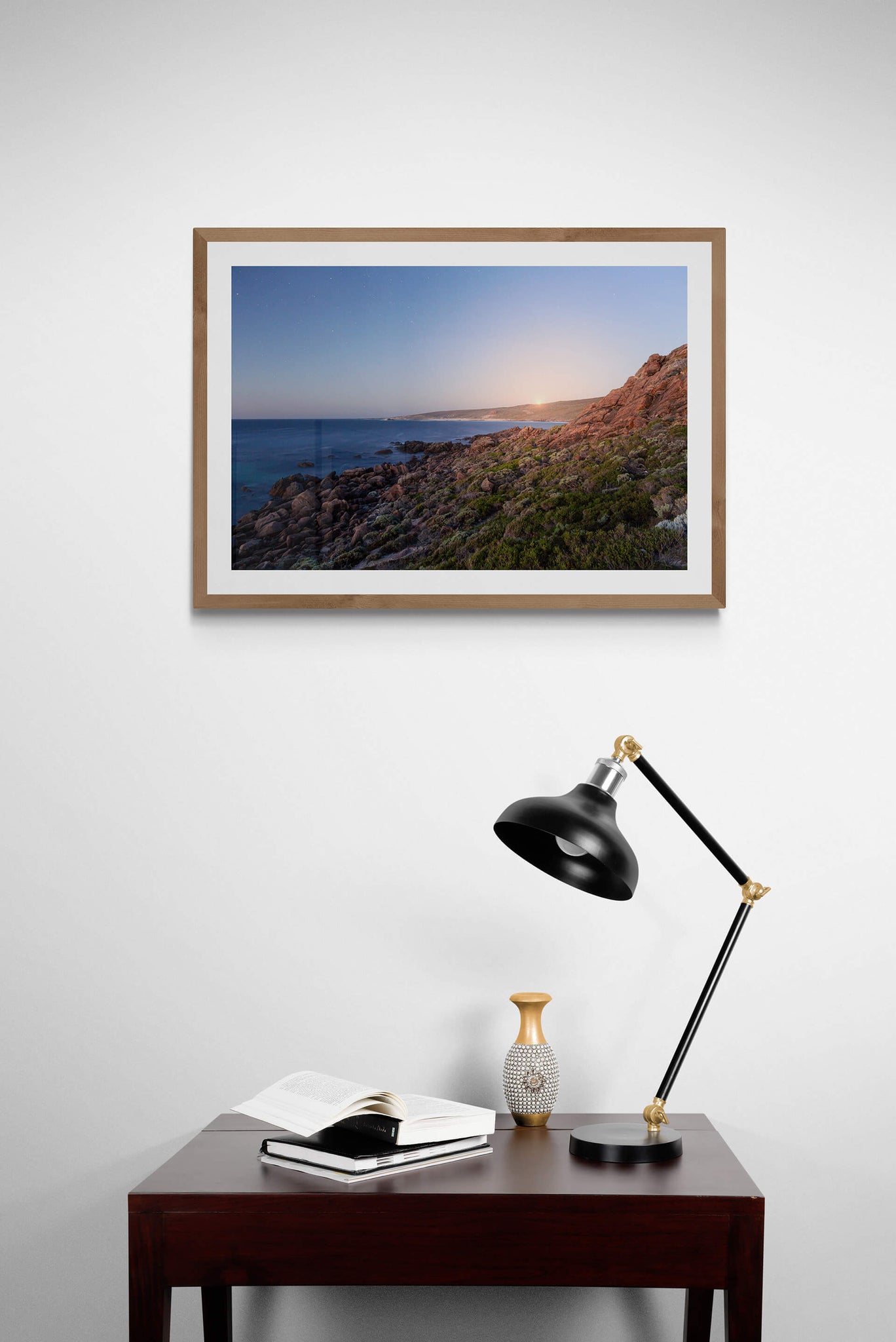 Mockup of photography on the wall